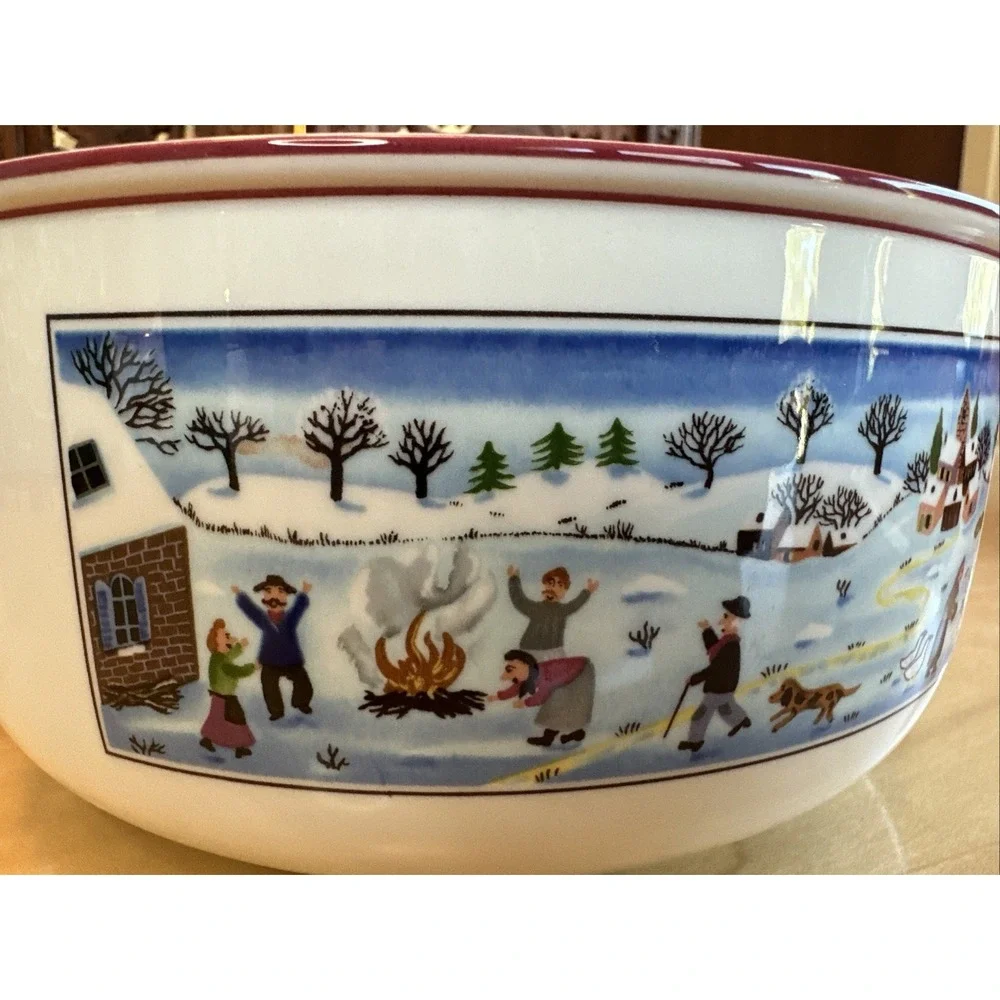 Villeroy‎ & Boch Naif Christmas 7.75 Inch Vegetable Side Serving Bowl Dish NEW